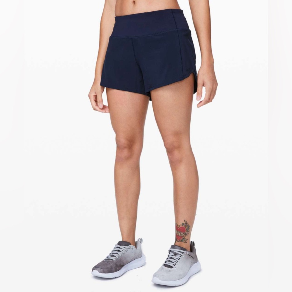 Women's Navy Blue Athletic Shorts